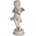 Cream Angel Statue with Panpipe